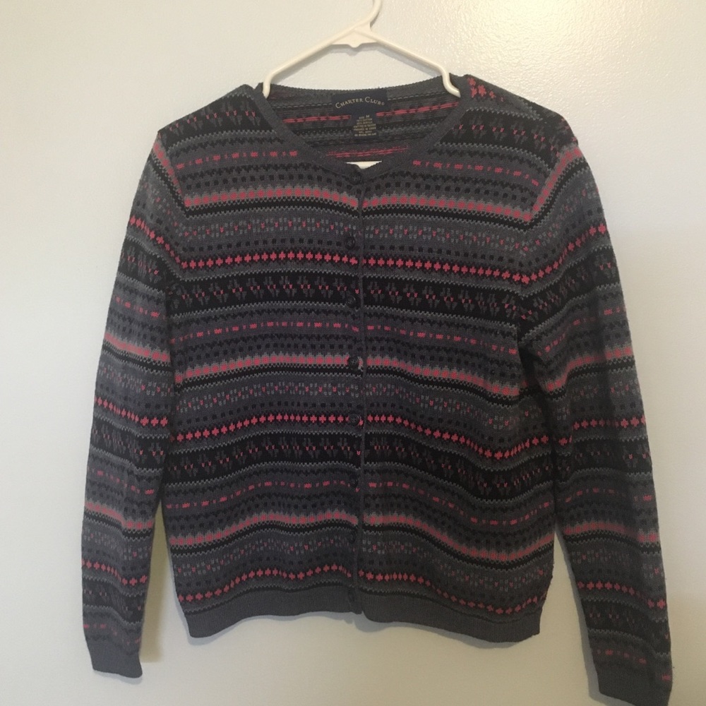 Button up cardigan Charter Club size M